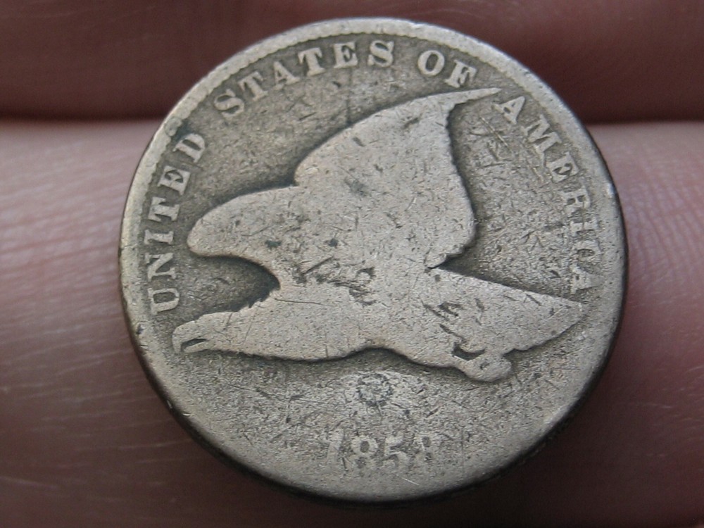 1858 Flying Eagle Penny One Cent, Small Letters, Good Details