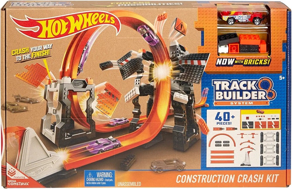 Hot Wheels Track Builder Construction Crash Kit