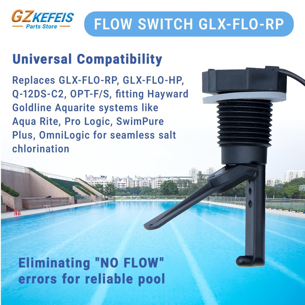 Flow Switch for Hayward,Replacement GLX-FLO-RP,Flow black