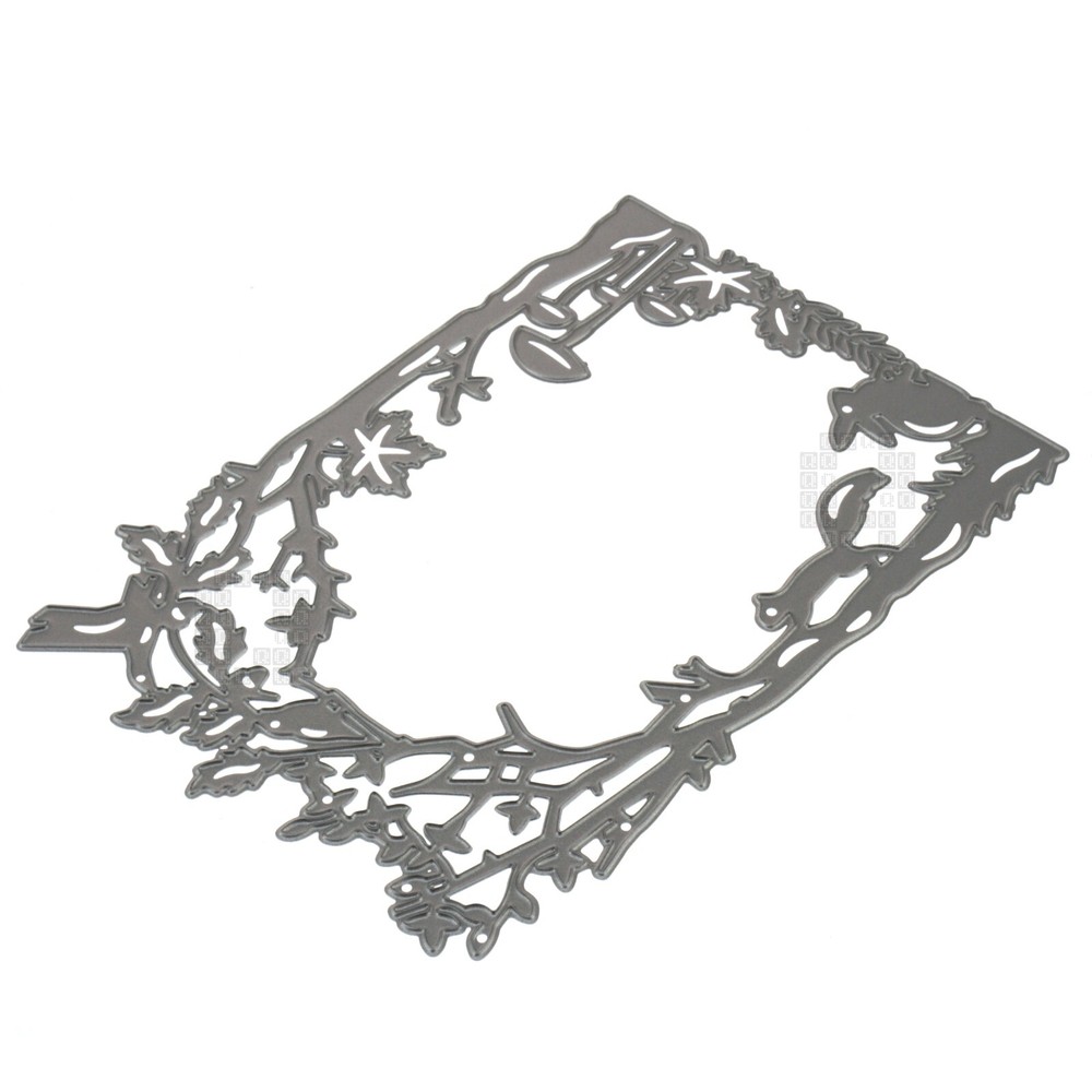 Wild Animals in Trees Autumn Frame Metal Cutting Die
