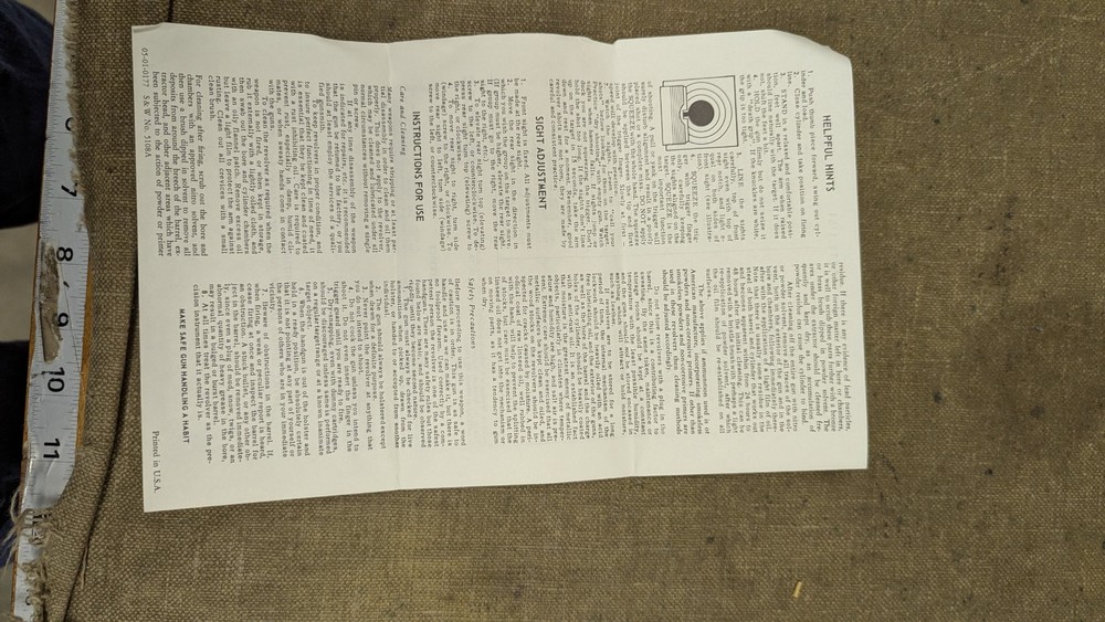 Instruction Manual, Smith & Wesson 29 Manual