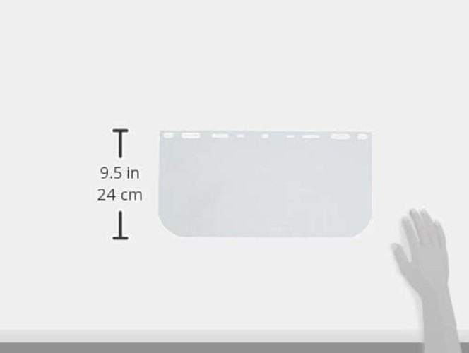 Replacement Face Shield Clear Polycarbonate 8x15.5 Inch Model