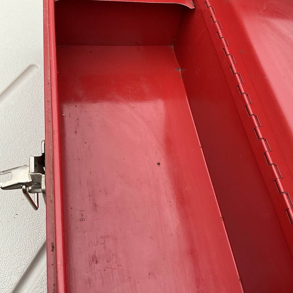 Vintage Craftsman Metal Tool Box - Red With Handle