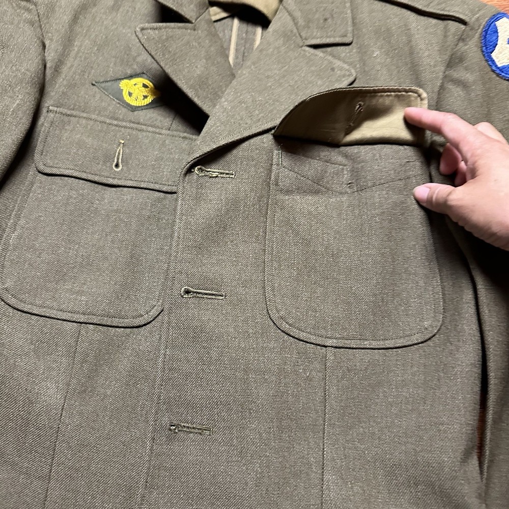 WWII U.S. Army 4th Service Jacket Goodall Co Technical Sergeant Flap Pocket