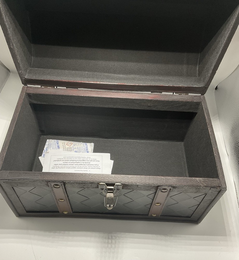 Leather Round Top Trunk