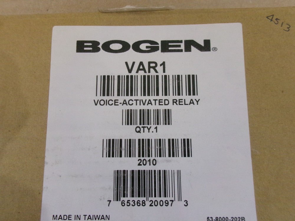 NEW BOGEN VAR1 VOICE ACTIVATED RELAY