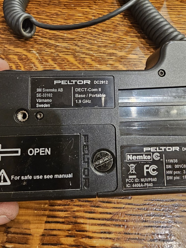 3M Peltor DECT-Com II Intercom System Base Unit With 3 Additional Radios