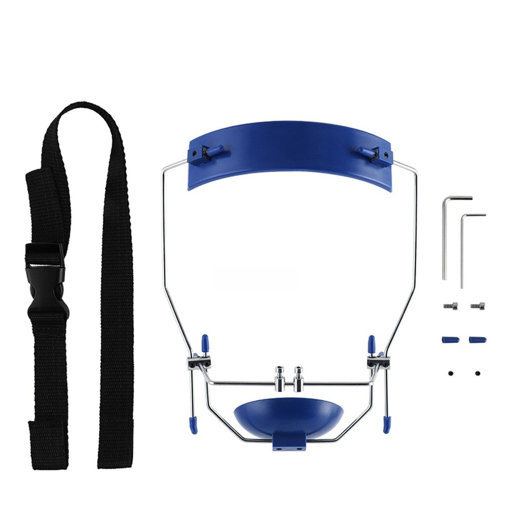 Dental Orthodontic Headgear Reverse-Pull Protraction Adjustable Blue Facemask