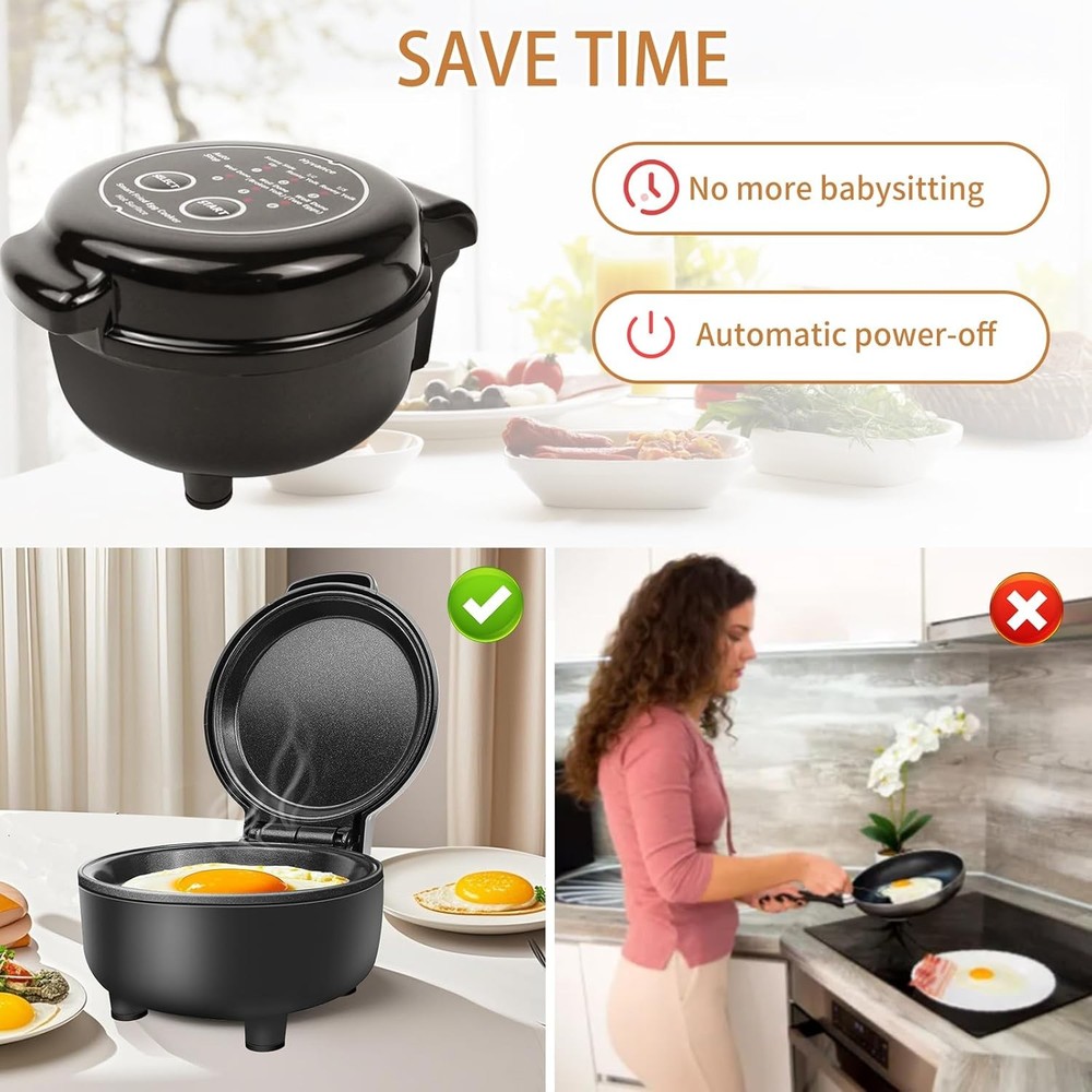 Smart Fried Egg Cooker Automatic Fried Egg Maker 6 Features like Sunny