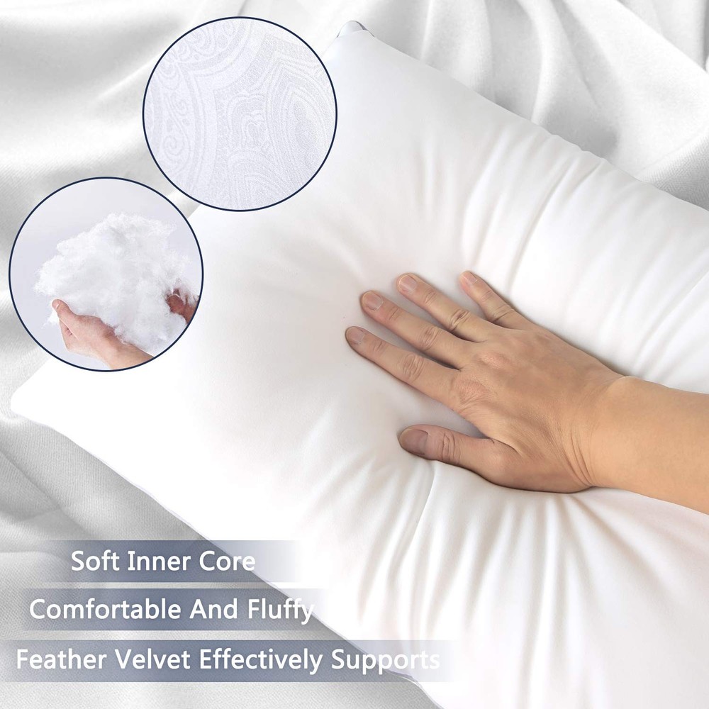 Bed Pillows for Sleeping 2 Pack Standard Cooling Microfiber Set
