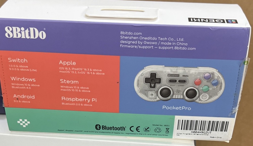 8BitDo SN30 Pro PocketPro Bluetooth Controller Hall Effect Gyro Clear Switch