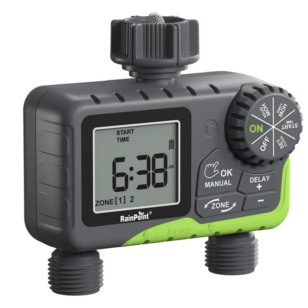 RainPoint Mini 2-Zone Digital Hose Timer