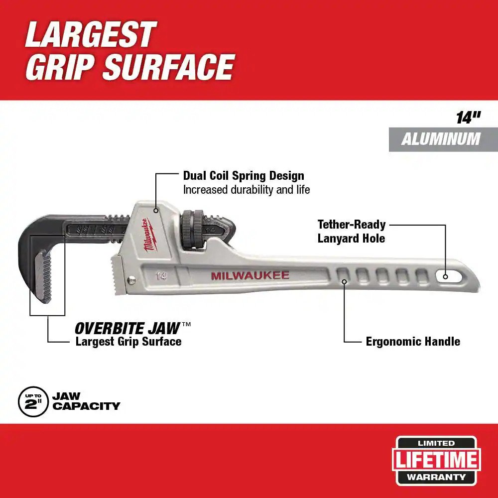 14 In. Aluminum Pipe Wrench