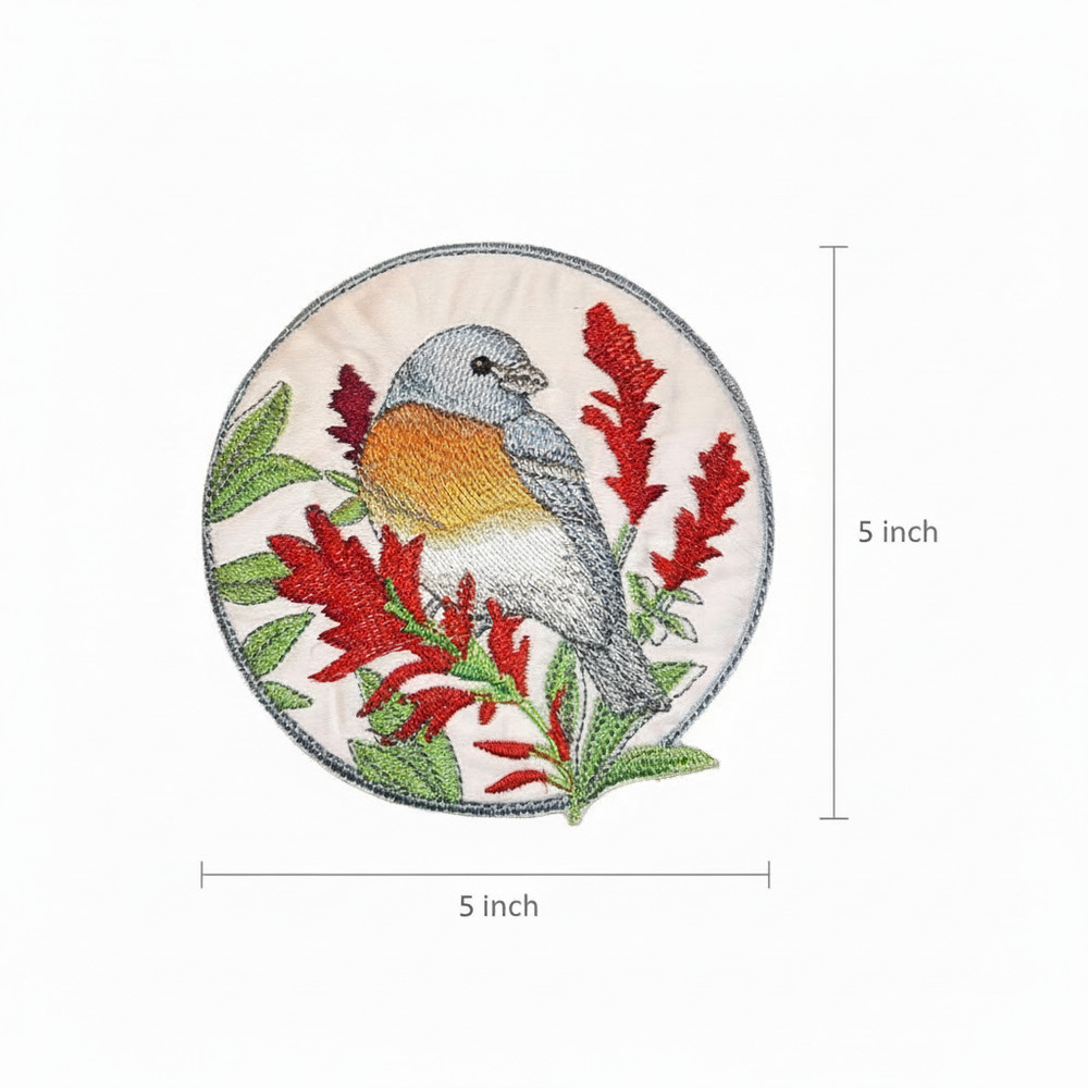 Lazuli Bunting Embroidered Patch