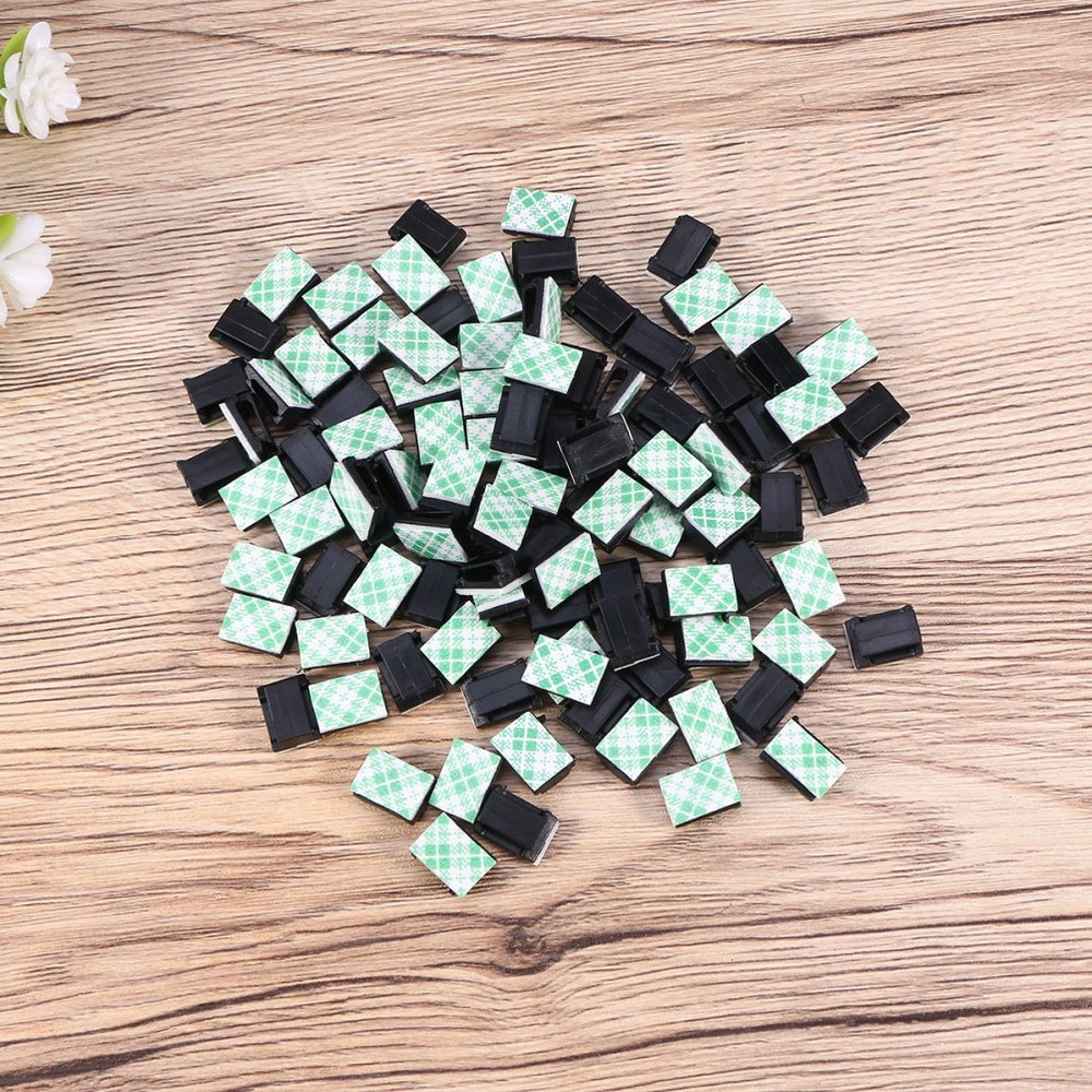 Cable Tie Holders 100pcs Black Clips for Organization
