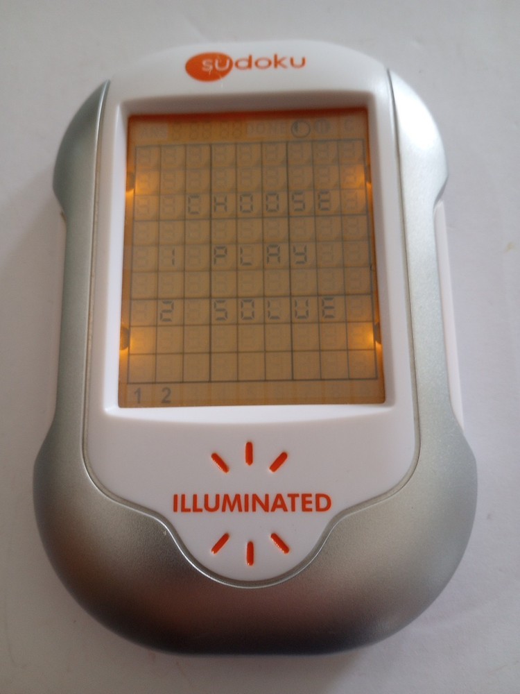 Sudoku Illuminated Handheld Electronic Game Techno Source Touch Screen w/Stylus