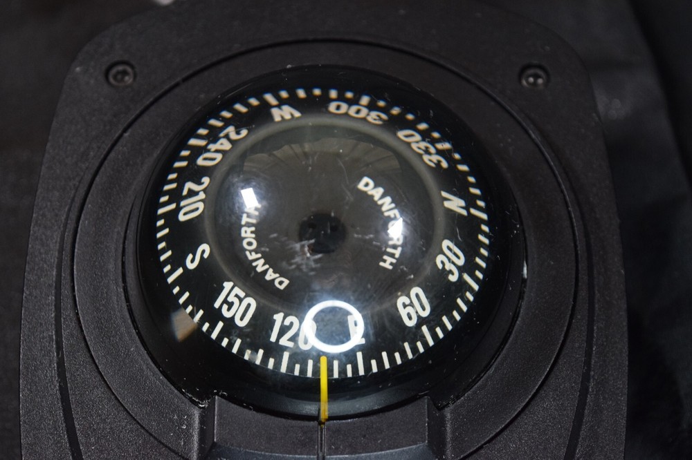 Danforth Freedom Maritime Marine Compass Surface Mount 12v Red Light Functions