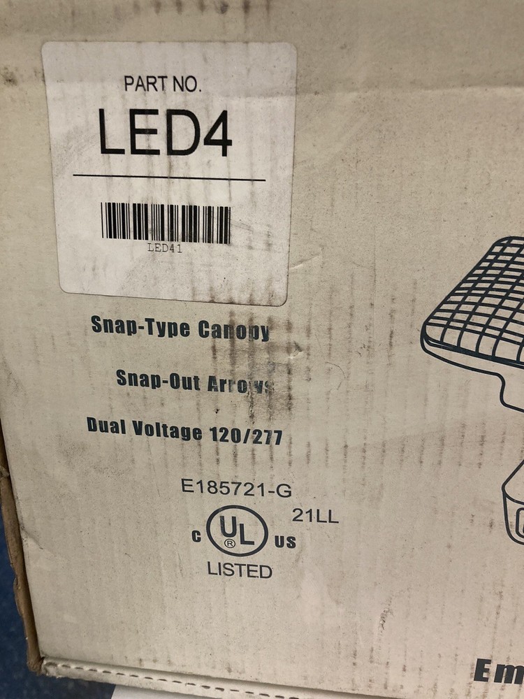 Brooks,LED4,Double Face Exit Sign and Emergency Lights