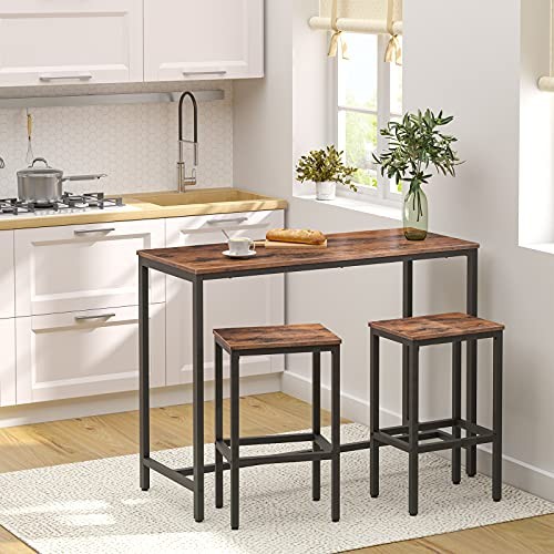 Bar Table, 47.2” Rectangular Pub Table, Dining Table for Living Room, Dining