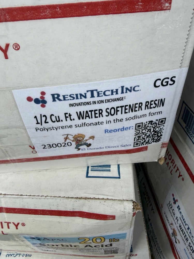 Water Softener Resin 1/2 cu ft CGS Ion Exchange Bulk