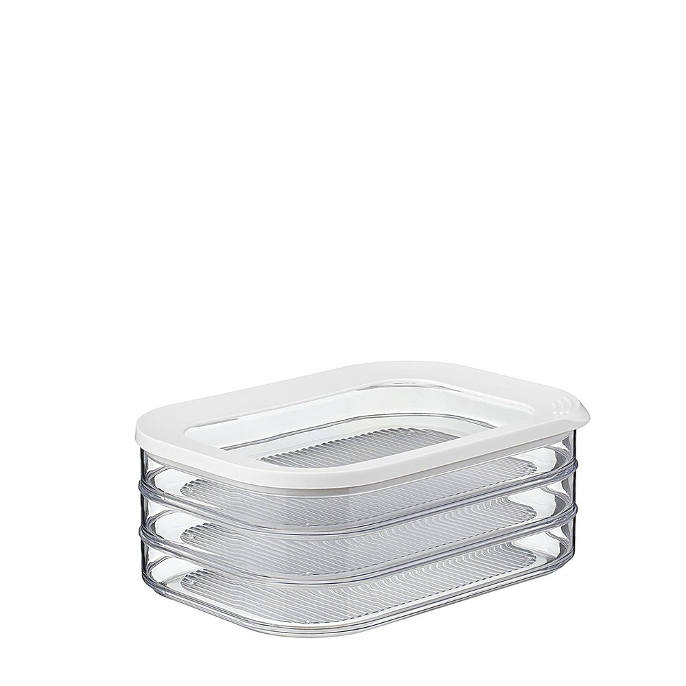 Modula Rounded Stackable Food Storage | 3 Compartments with 1 Universal Trans...