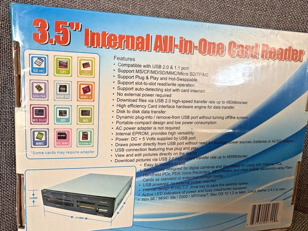 CR-3500 3.5" Internal All-in-One Card Reader