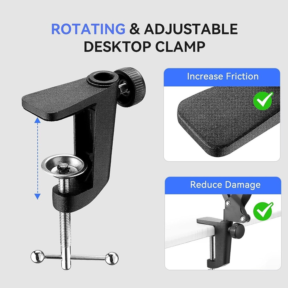 LCD Digital Microscope Flexible Arm Stand ,144 LED Ring Lamp for TOMLOV DM9