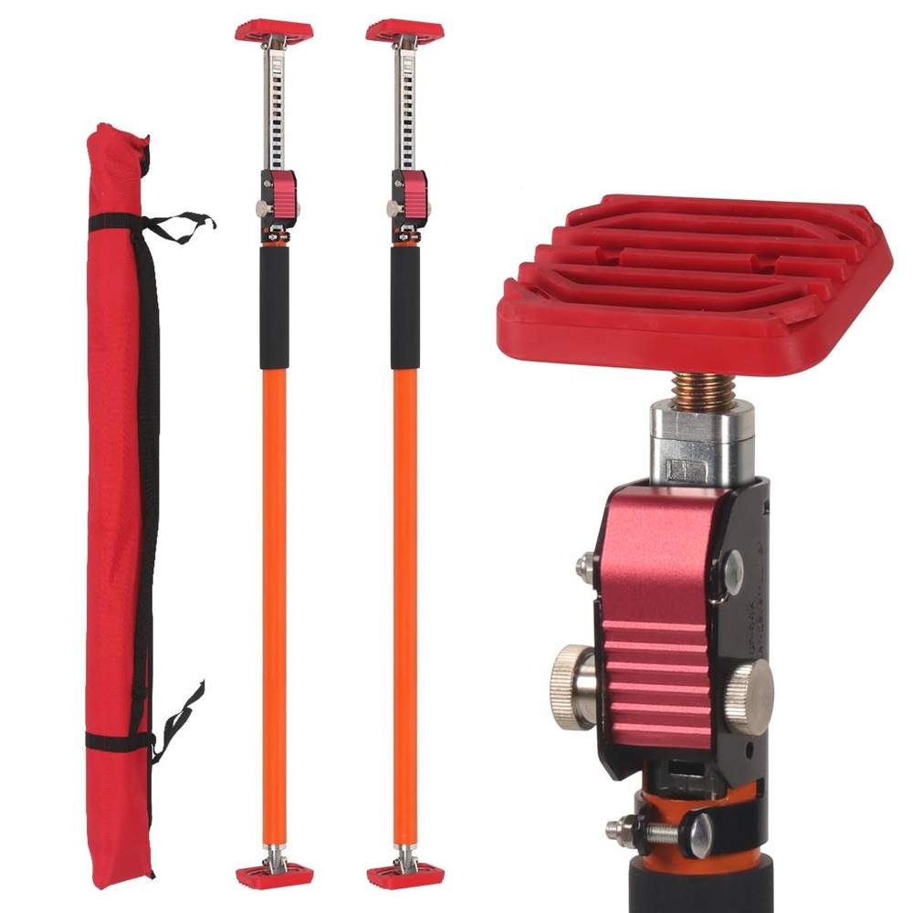 Adjustable Support Pole 2-Pack Telescopic Rod 35-63in Construction Ceiling