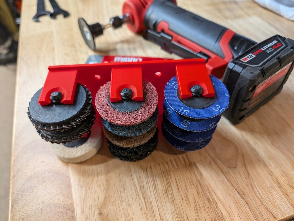 Wall Mountable Organizer Holding Rack for 2 Inch Roloc Sanding Discs Tools