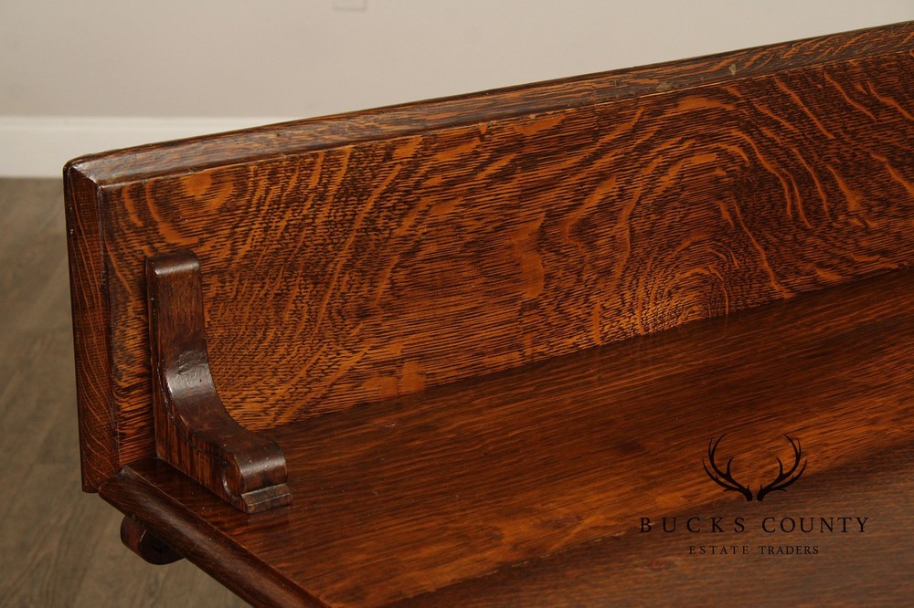 Antique Victorian Carved Oak Server