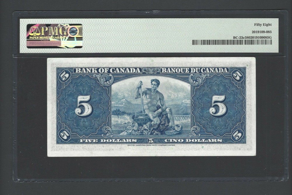 Canada 5 Dollars 1937 BC-23c About Uncirculated
