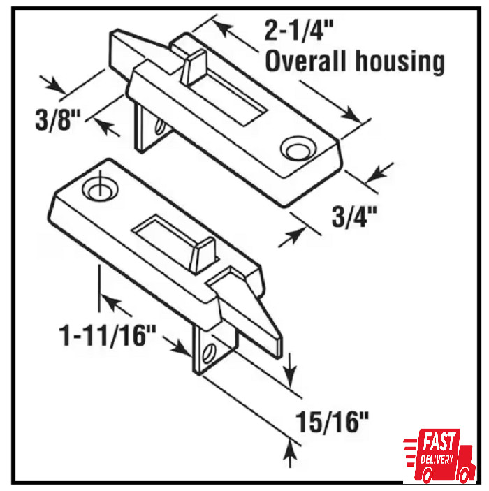 Black Plastic Tilt Latches, Better-Bilt (2-Pack)