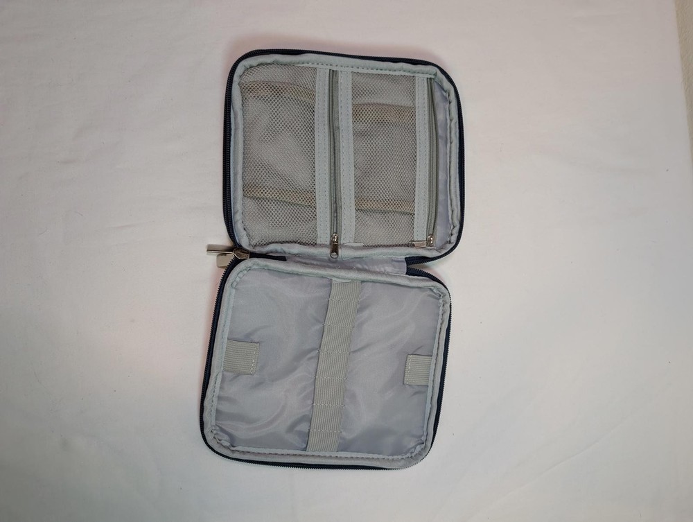 Compact Crochet/Knitting/Craft Case with Cat Pattern