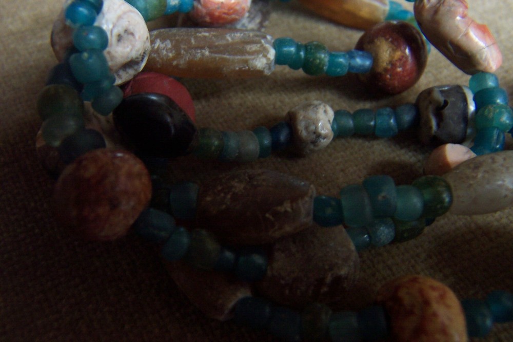 Precolumbian ancient necklace-30"