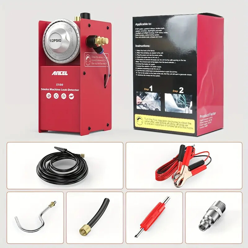 Ancel S100 Car Smoke Leak Detector EVAP System Testing Machine Vacuum Diagnostic