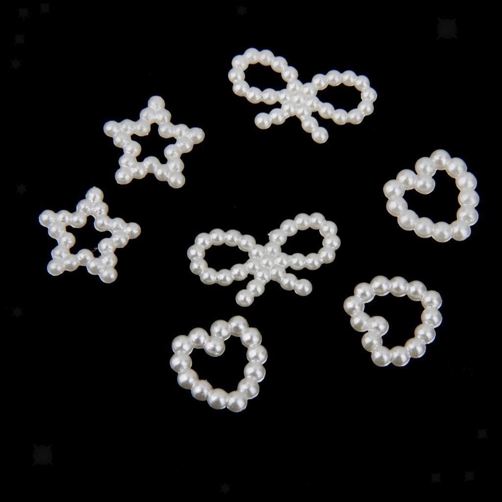 150 Assorted Shaped Pearls Cabochon Embellishments Making
