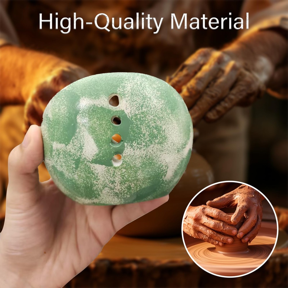 Handmade Pottery Herb Stripper Bowl - Ceramic Herb Peeler & Stripper Tool for...