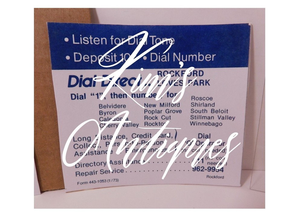 2 New Info. Card Inserts & 2 Clear Plastic Windows for W/E 3 Slot Payphone PC8