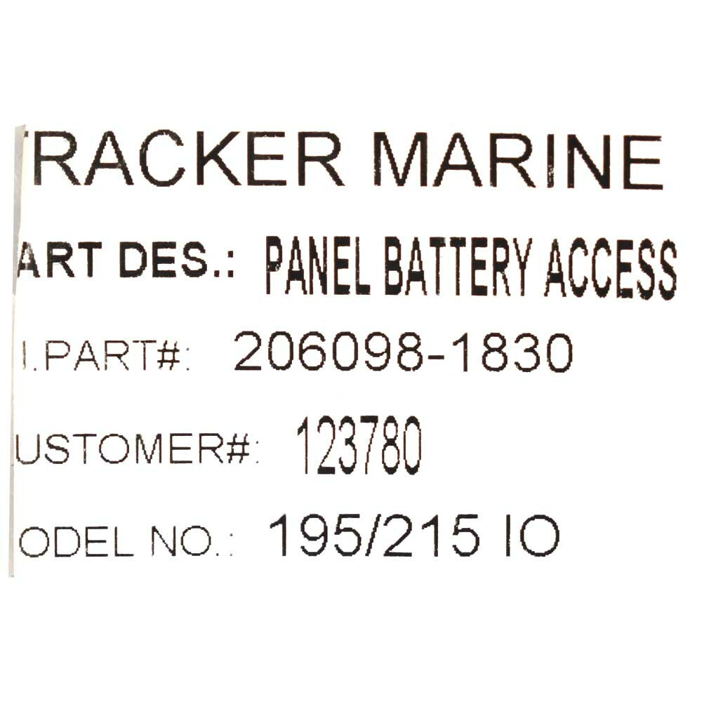 Tracker Boat Battery Access Panel 123780 | 17 x 12 Inch Starboard