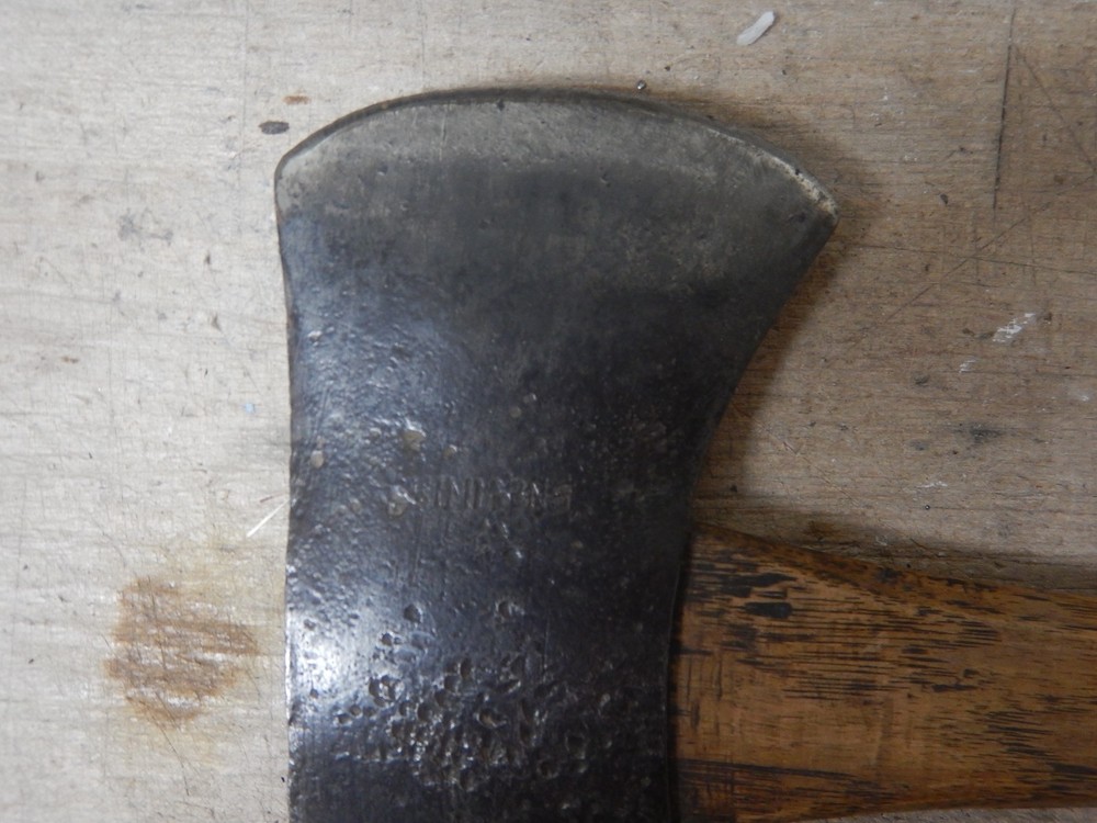 Vintage Simmons Double bit axe -octagon straight Handle may be hand made handle?