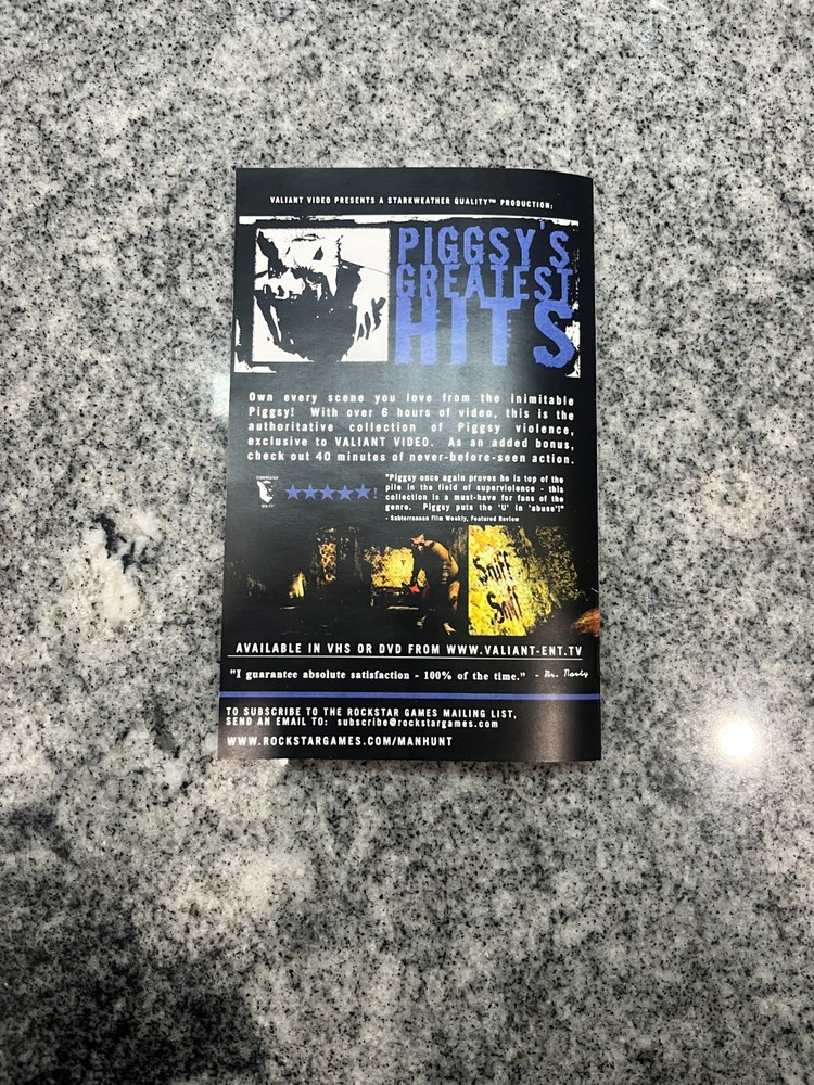 Manhunt PS2 Manual