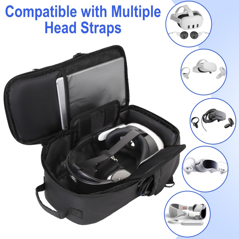 Carrying Case for Meta Quest 3/3S Oculus Quest 2 Vision Pro Pico