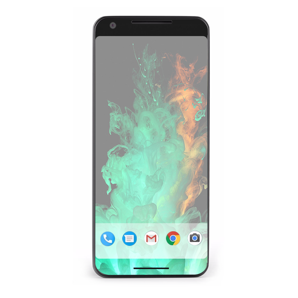Google Pixel 2 Skins Decal Wrap Orange Green Smoke