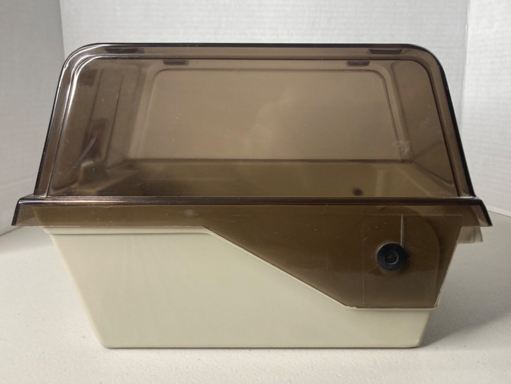 Vintage 5.25" Floppy Disk Storage Case Flip-Up Disk File 5 & Removable Divider A