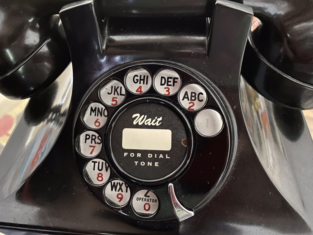 DIAL CARD INSERT Wait for Dial Tone 1.5” in Black or Ivory