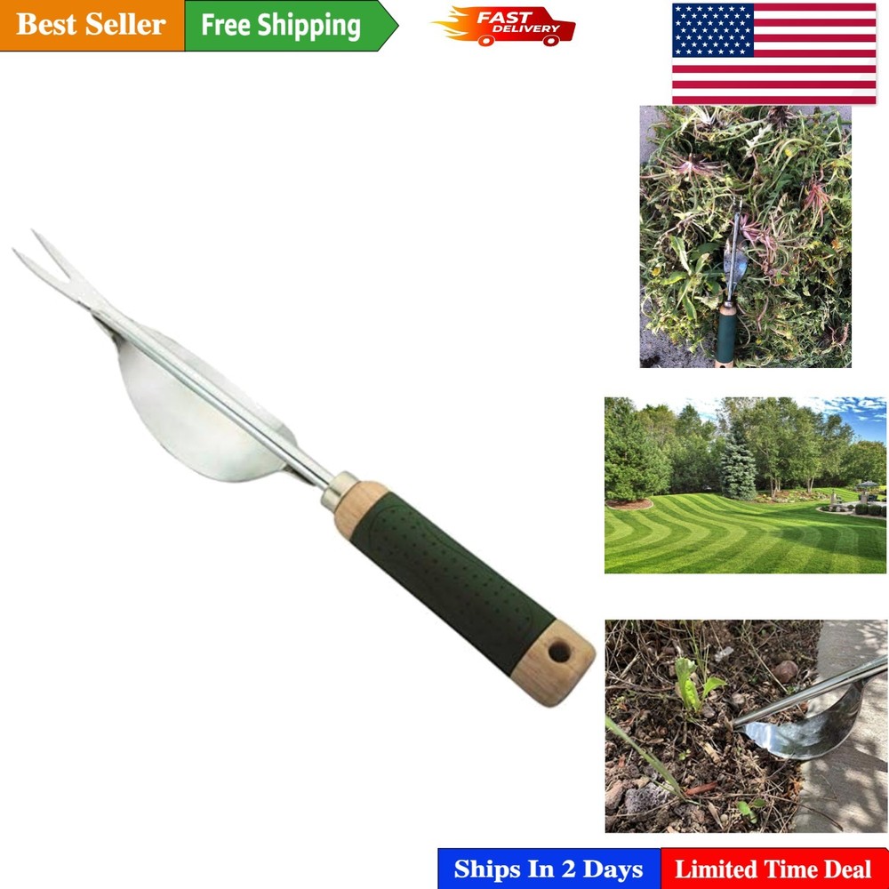 Rust-Proof Stainless Steel Weeder for Deep Root Removal -