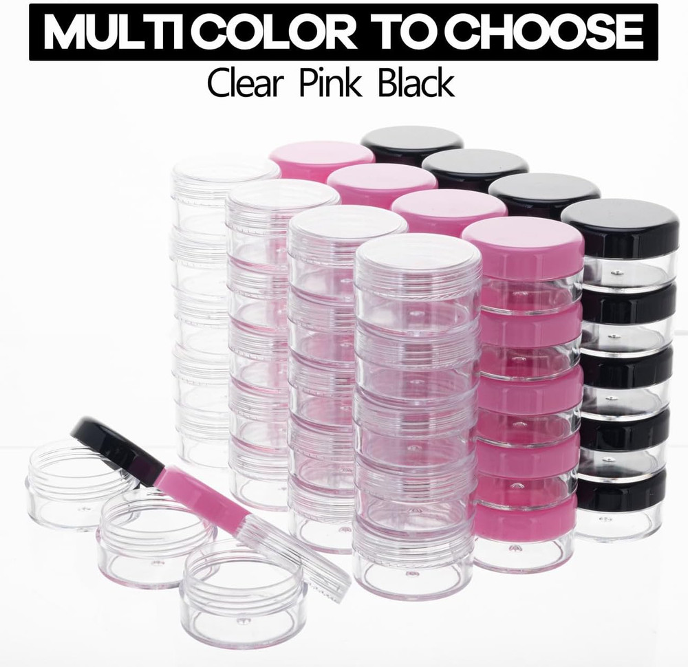 10 Gram 20 Count Sample Containers, Small Plastic Containers with Lids, Empty Sa