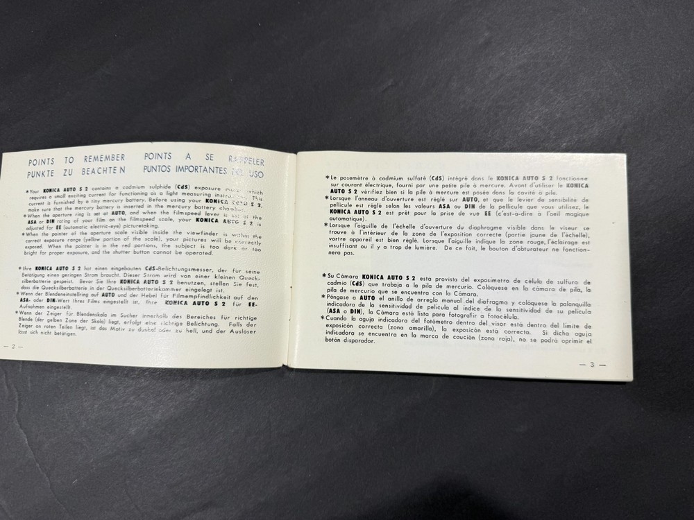 Konica Auto 52 Camera Instruction Manual