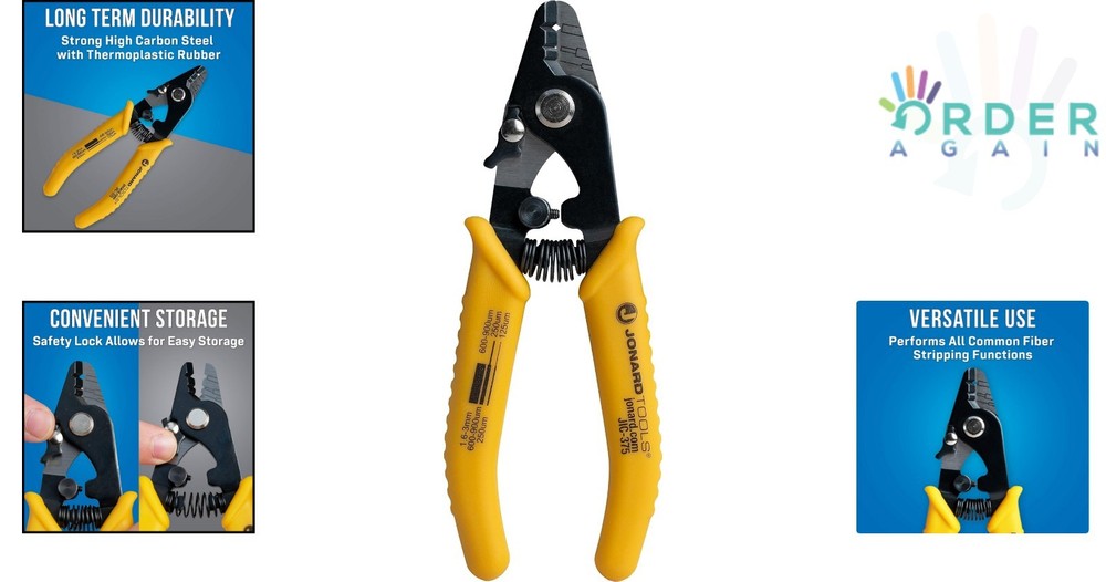 Fiber Optic Stripper Multi-Function Tool for Jacket Buffer Coating 3 Hole