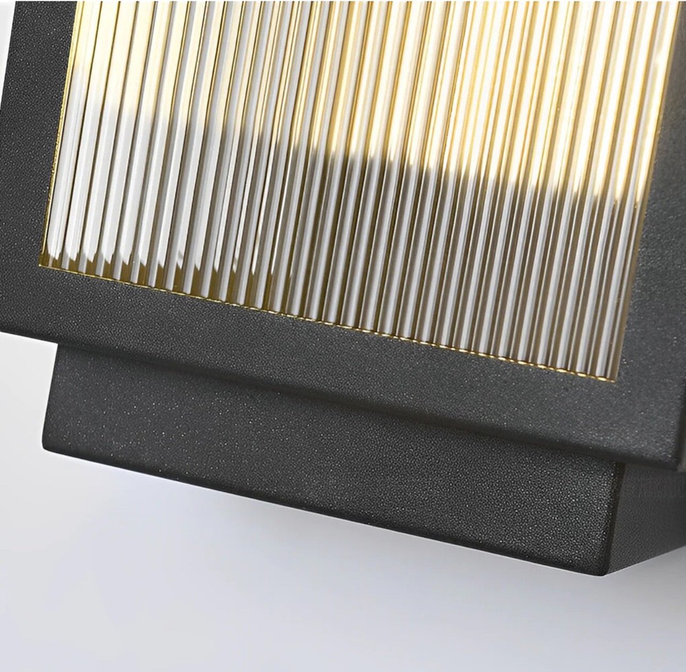 Dazuma rectangular Strip LED Black Modern Outdoor Wall Light